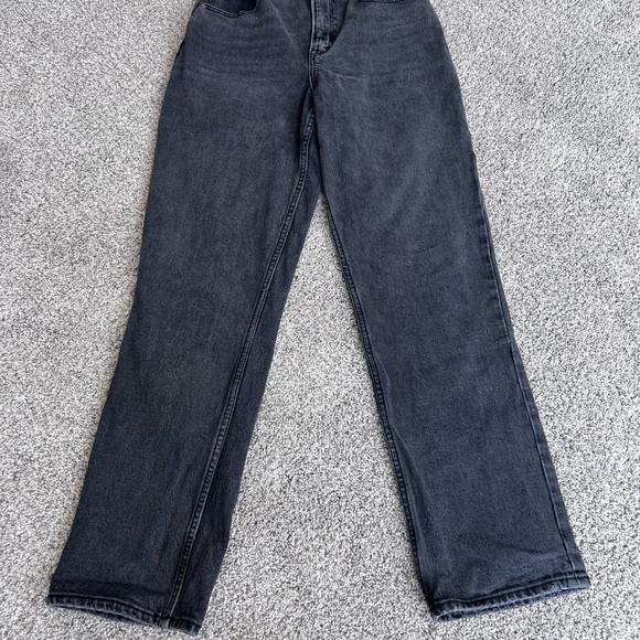 Abercrombie And Fitch The 90s Straight Ultra High Rise Washed Black Jeans 27 4R - Picture 1 of 9